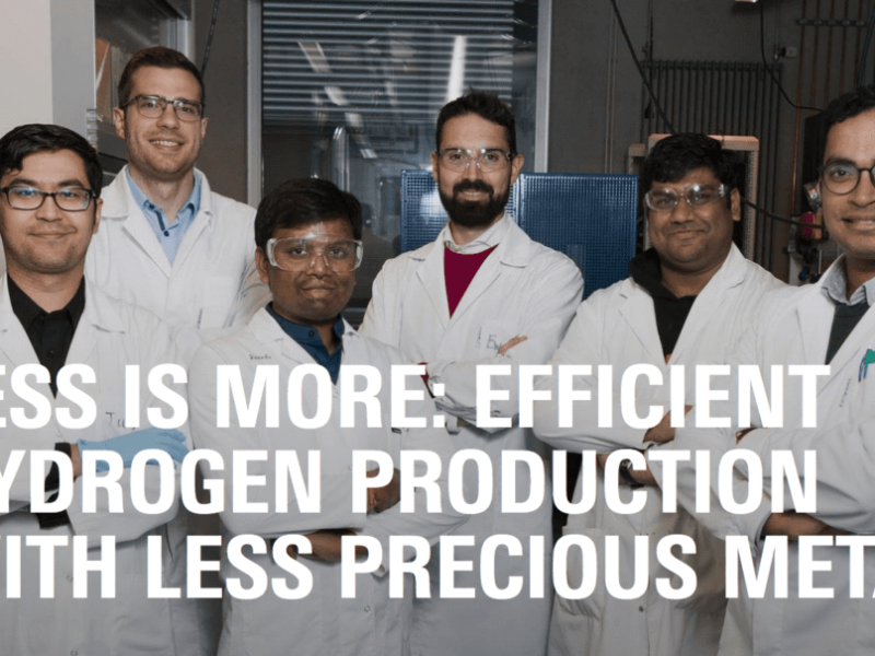 Efficient hydrogen production with less precious metals