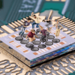 Les qubits de spin font du trampoline