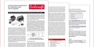 Selecting Current Sense Transformers for Switched-mode Power Supplies