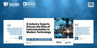 Livre électronique sur les défis de conception pour les tests et l’instrumentation par Mouser Electronics et Analog Devices