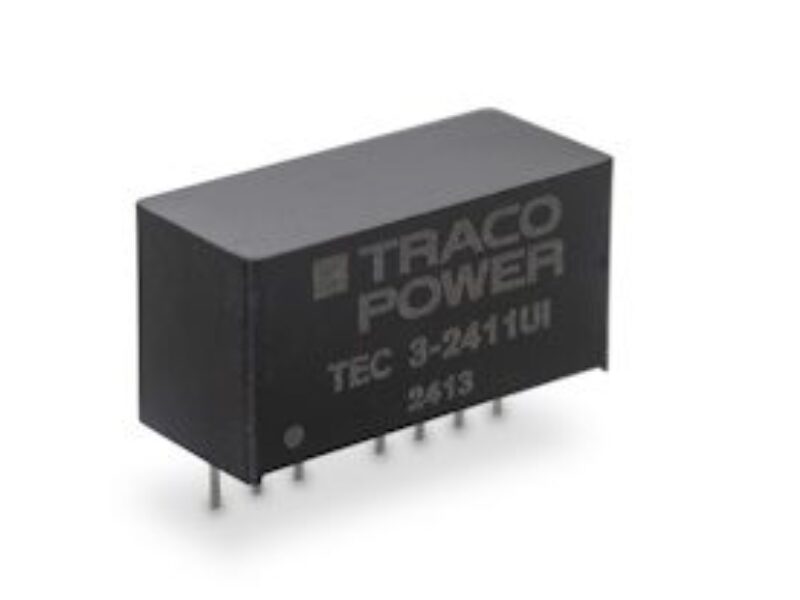 Convertisseurs CC/CC 3 watts compacts avec plage de puissance ultra-large de 8:1.