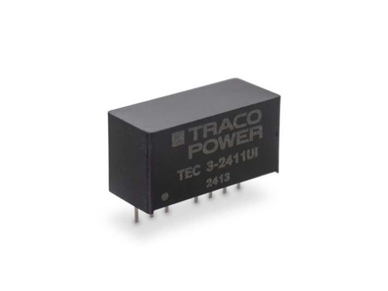 Compact 3W DC-DC converter has 8:1 input