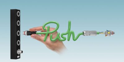 M12 connectors add push-pull locking