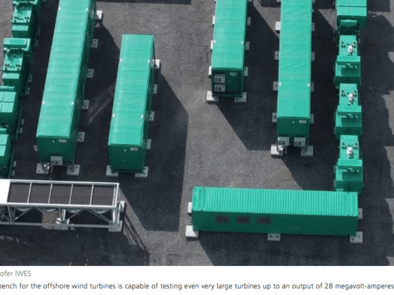 Mobile test platform for offshore wind turbines