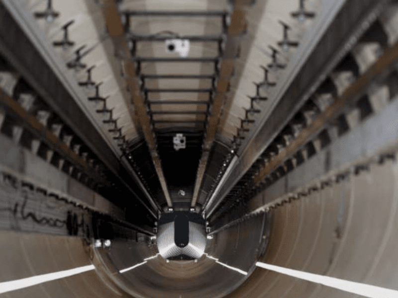 A capsule has been propelled through a Hyperloop test tube