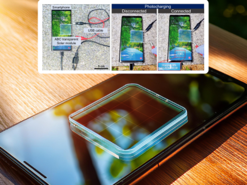 Transparent solar cell powers smartphone