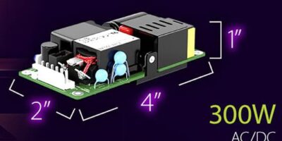 300W open frame AC-DC power supply with 1in profile