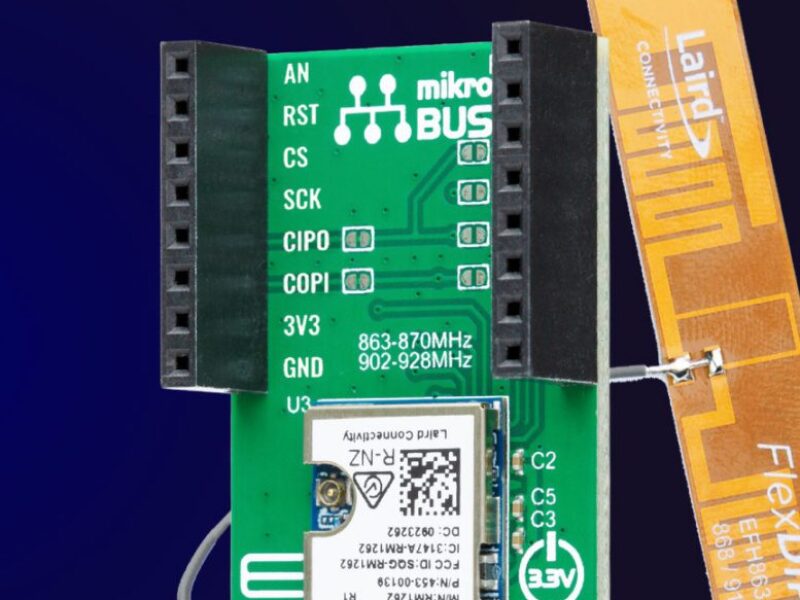Low power 915MHz LoraWAN Click board for IoT