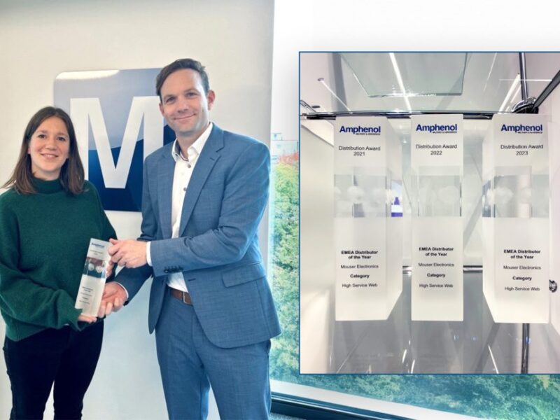 Mouser Electronics : Military & Aerospace (AMAO) EMEA High Service Web Distributor Award d’Amphenol pour la troisième année consécutive