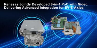 Renesas Electronics et Nidec dévoilent le premier système E-Axle « 8-en-1 » pour véhicules électriques