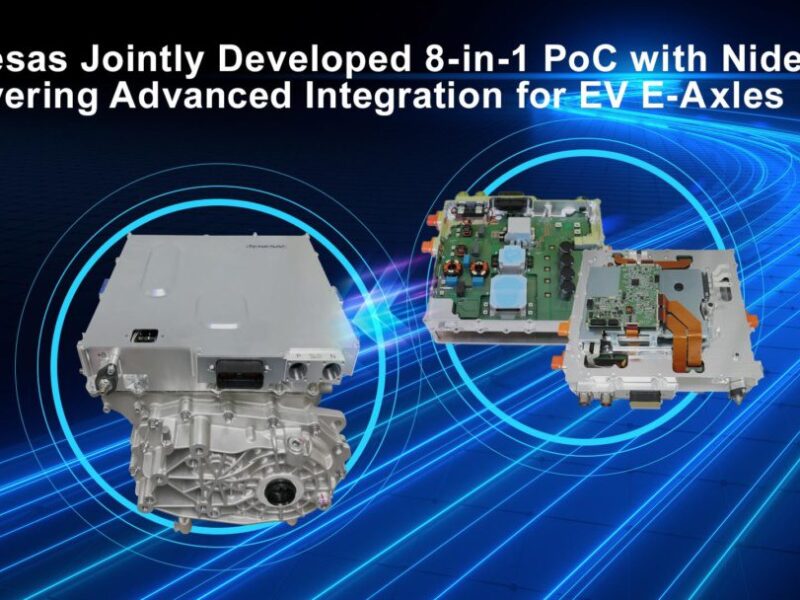Renesas Electronics et Nidec dévoilent le premier système E-Axle « 8-en-1 » pour véhicules électriques