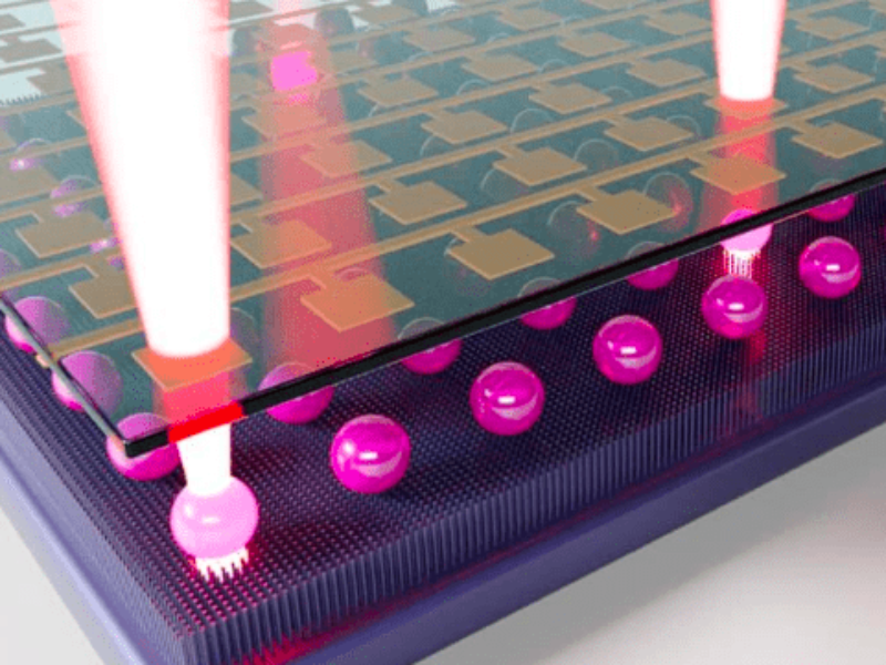 Developing printable droplet laser displays