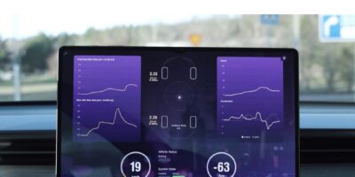 Tyre tread wear indicator requires no extra hardware