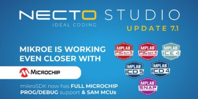 NECTO Studio IDE adds Microchip programmer/debugger support