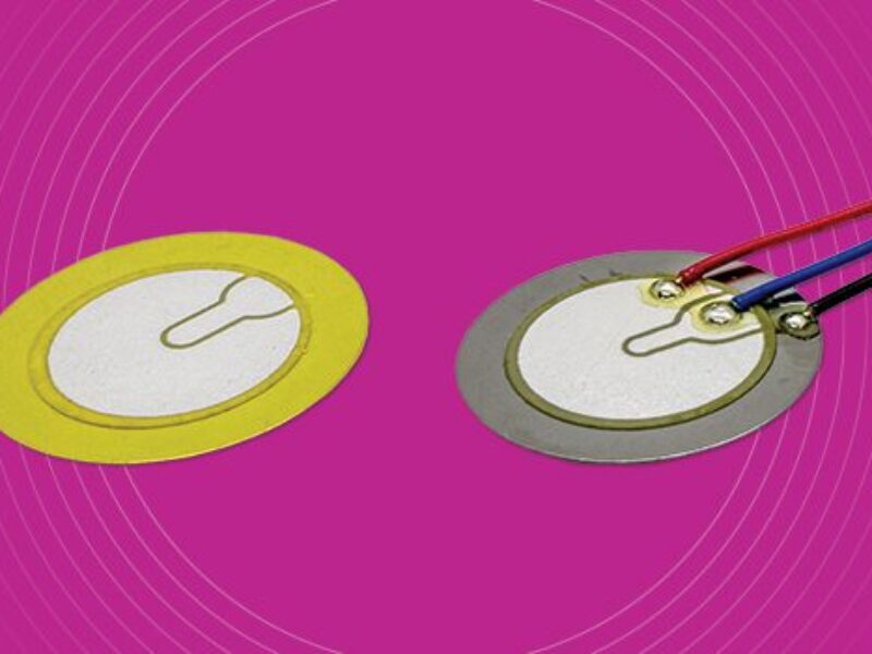 Piezoelectric transducers are 0.12mm thick