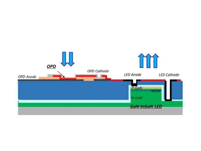L&rsquo;écran MicroLED GaN intègre un capteur de vision pour l&rsquo;IA