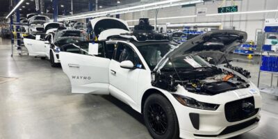 Vehicles drive themselves off the production line