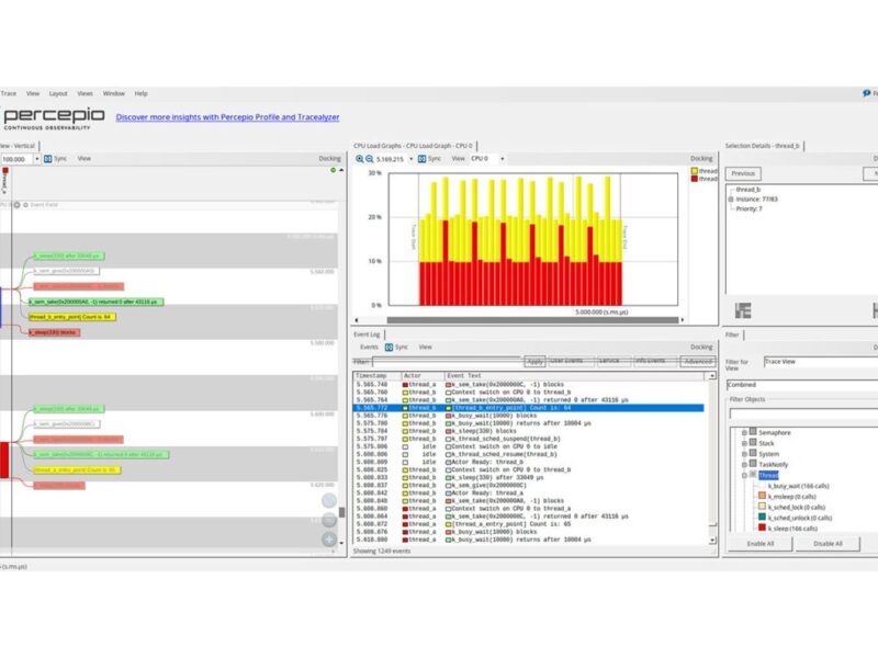 Outil de traçage gratuit pour RTOS Zephyr pour la visibilité en temps réel