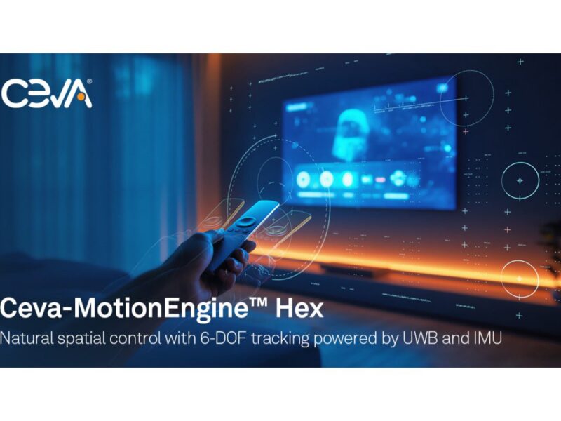 Ceva launches touch-free motion control for TVs, gaming, and IoT