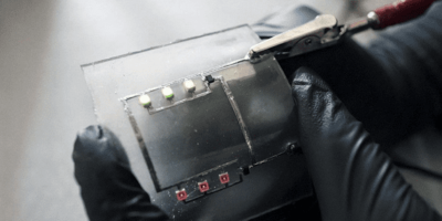 Electronic circuits from dynamic composite material can be healed or reshaped