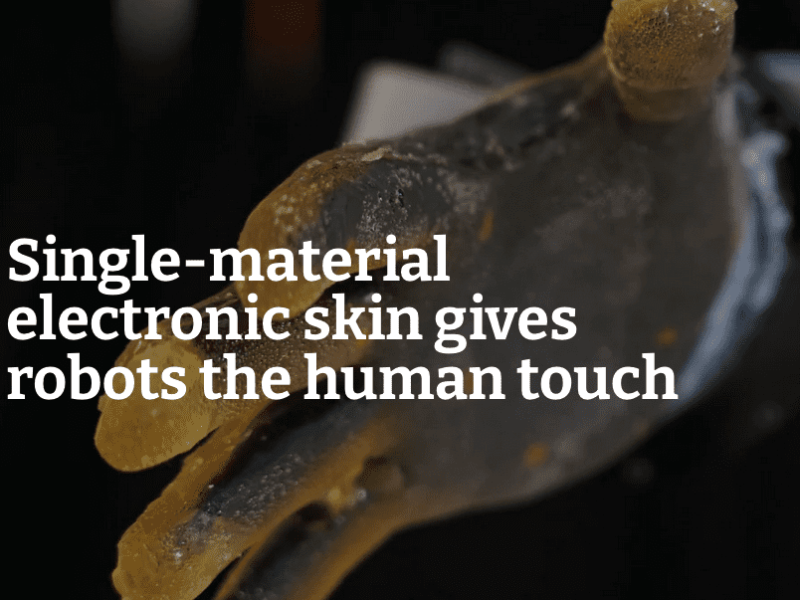 Conductive Skin can give Robots Human touch