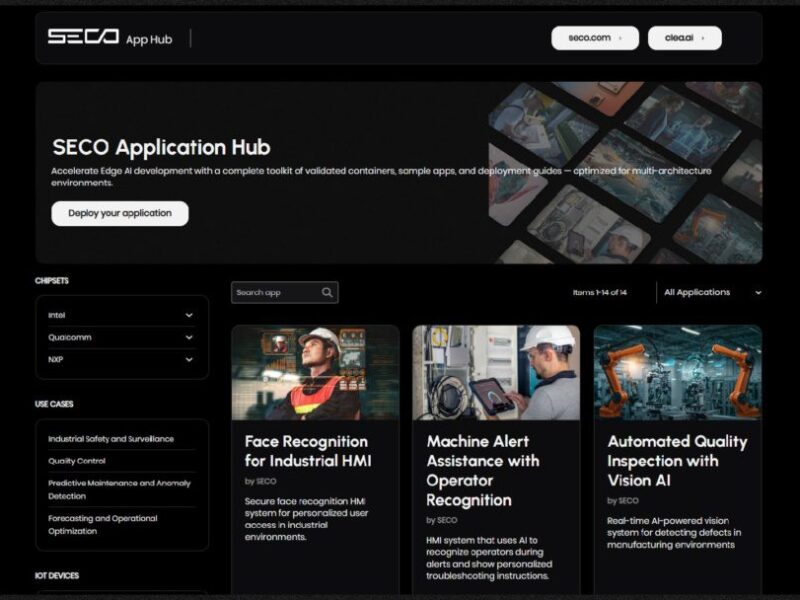 SECO dévoile son Edge AI Application Hub