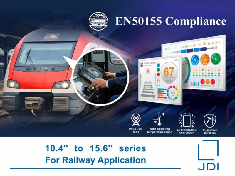 TFT display modules target EN50155 railway compliance