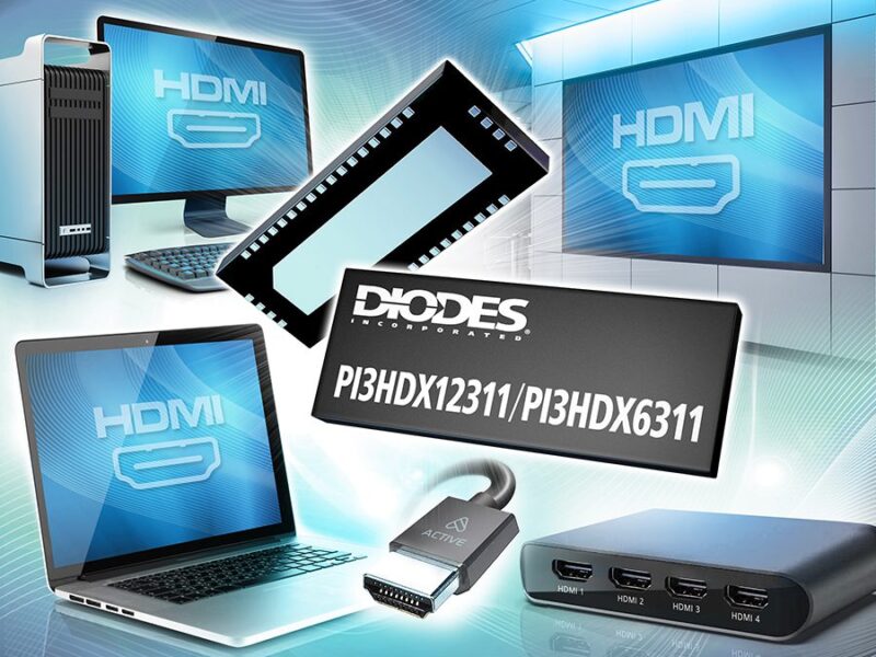 Diodes rolls out 3.3-V hybrid ReDrivers for HDMI 2.1 signal integrity