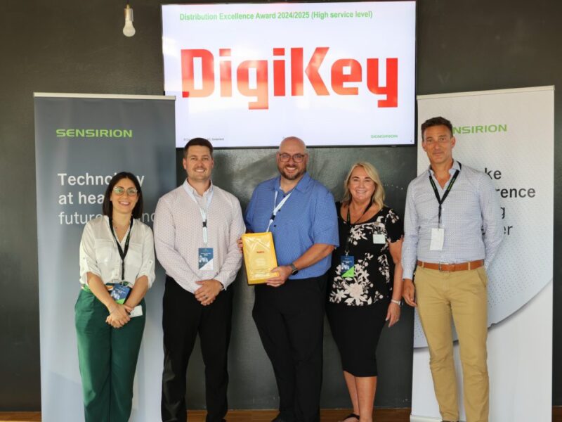 DigiKey récompensé par Sensirion pour l’excellence de son service mondial