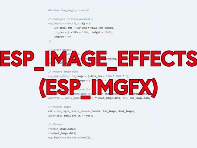 Espressif Launches ESP_IMAGE_EFFECTS for Embedded Vision
