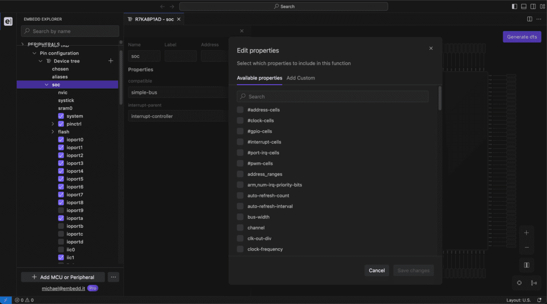 Embedd’s MCU Configurator
