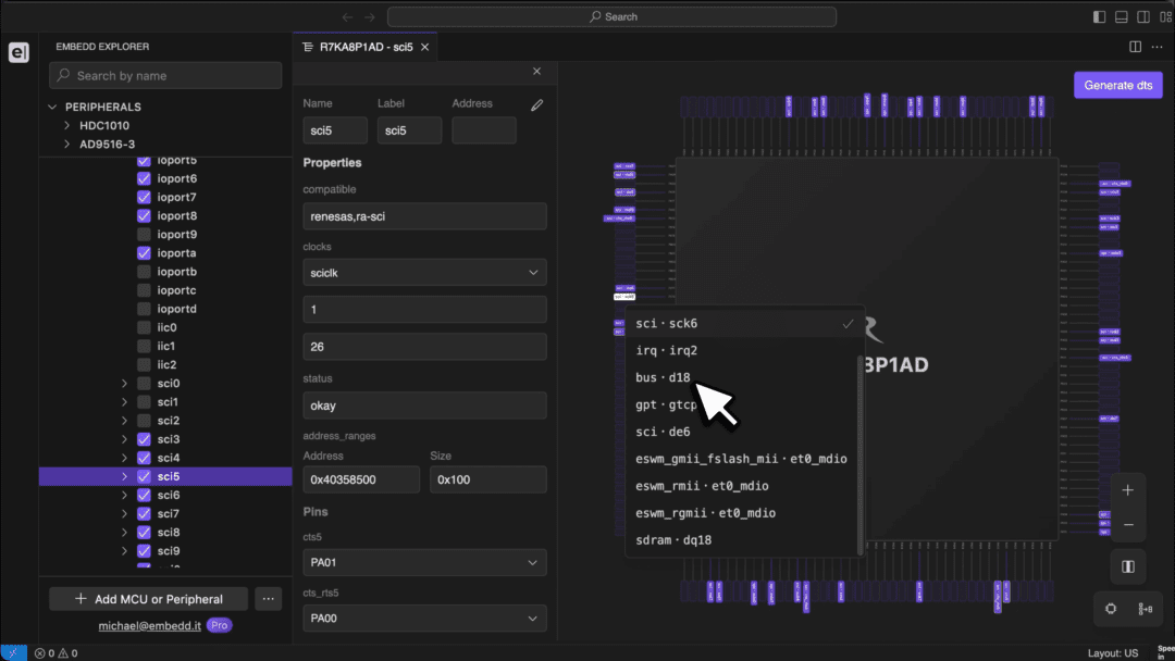 Embedd’s MCU configurator