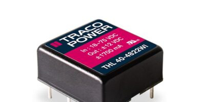 Série THL 40WI : Convertisseur de 40 W dans un boîtier métallique de 1 po × 1 po