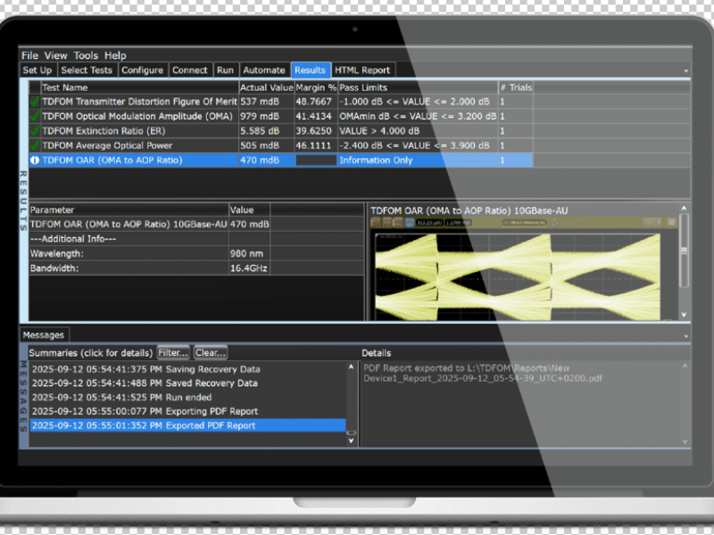 Keysight présente une solution de test pour émetteurs Ethernet optiques automobiles conforme à la norme nGBASE-AU