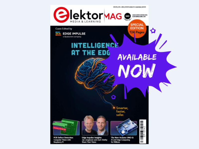 Dive into edge AI: Edge Impulse guest-edited issue of Elektor