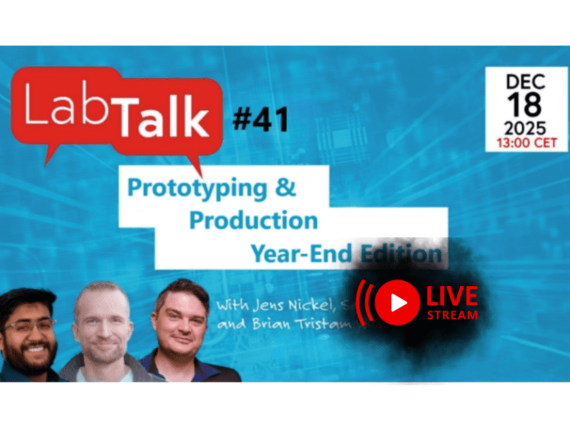 Watch Elektor Lab Talk #41: prototyping, production, AI, and electronics innovation
