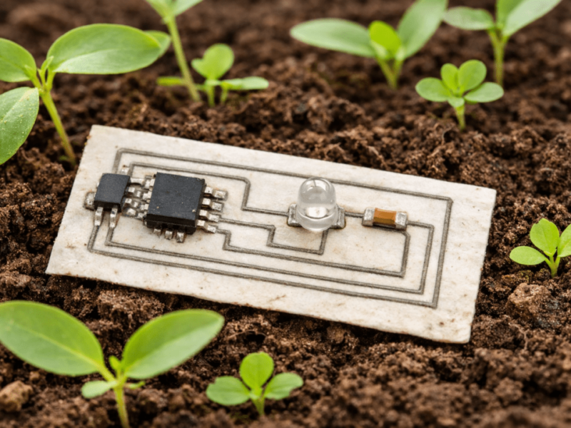 Biodegradable PCB targets short-lifetime electronics