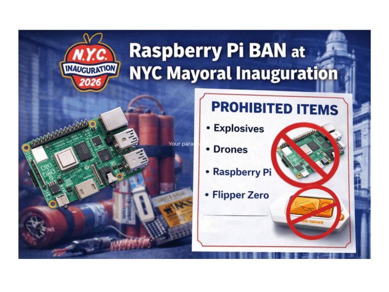 Raspberry Pi banned at Zoran Mamdani’s New York City mayoral inauguration
