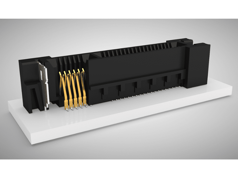 Samtec ships 0.80 mm pitch high-speed edge card sockets from stock