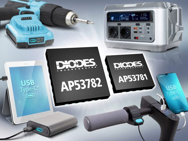 Diodes Incorporated lance des contrôleurs USB Type C Power Delivery 28 V double rôle pour appareils portables sur batterie