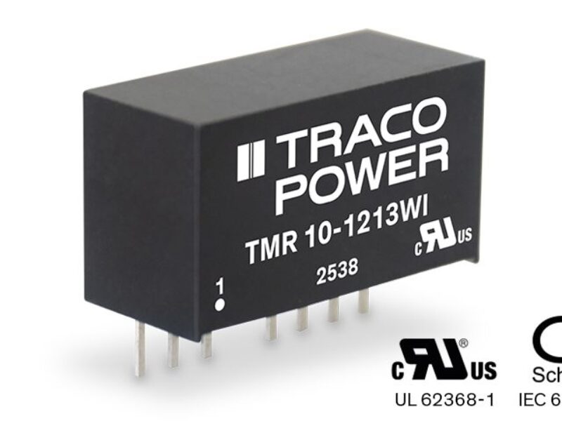 Série TMR 10WI : des convertisseurs CC/CC 10 W compacts et robustes pour les applications industrielles