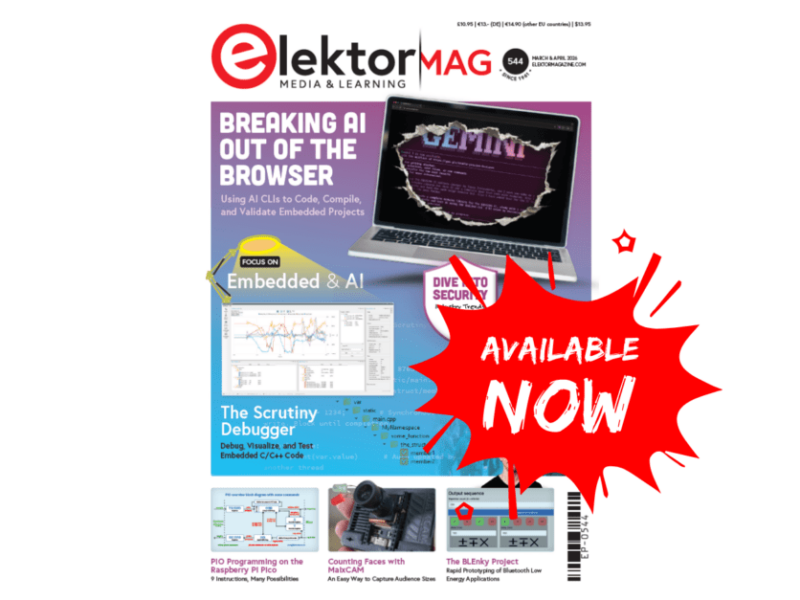 Elektor Releases March/April 2026 Issue Focused on Embedded Systems and AI