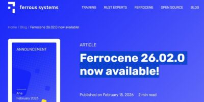 Ferrocene 26.02.0 adds automotive core certification