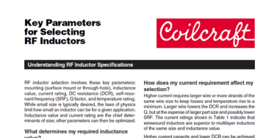 Parameters for Selecting  RF Inductors