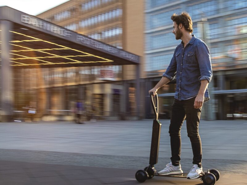 Audi combines electric scooter with skateboard