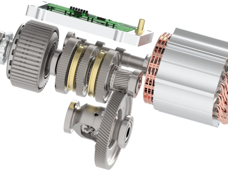 Scalable E-drive integrates multi-speed transmission