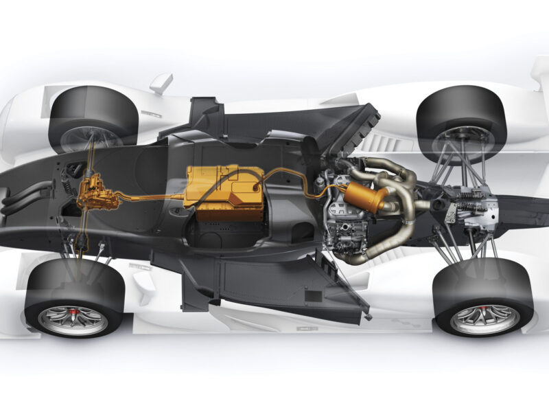 A glimpse to the hybrid powertrain of Porsche’s 919 racing car