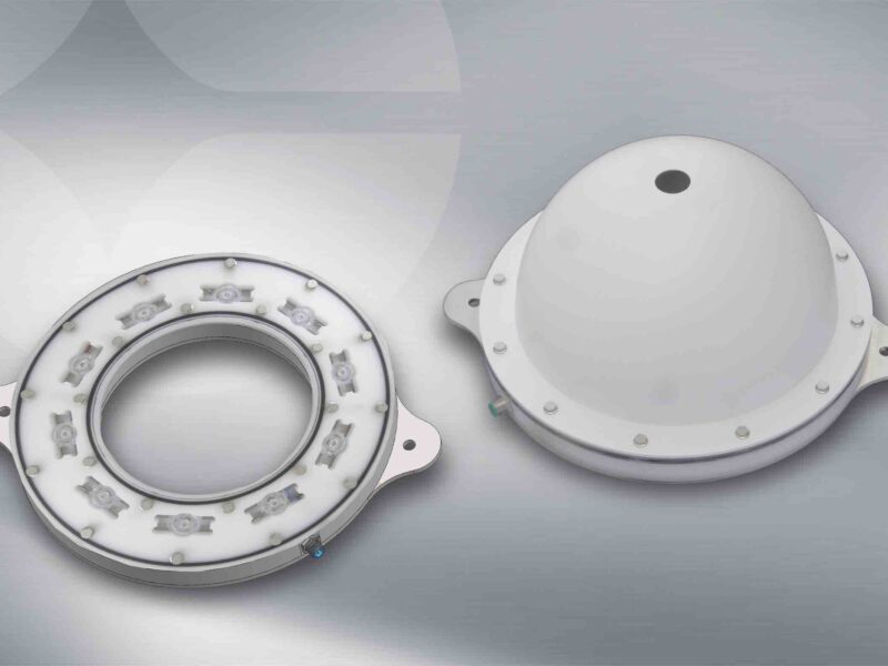 Dome and ring lights for harsh environmental conditions