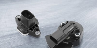Pedal travel sensor offers wear-free operation, high safety