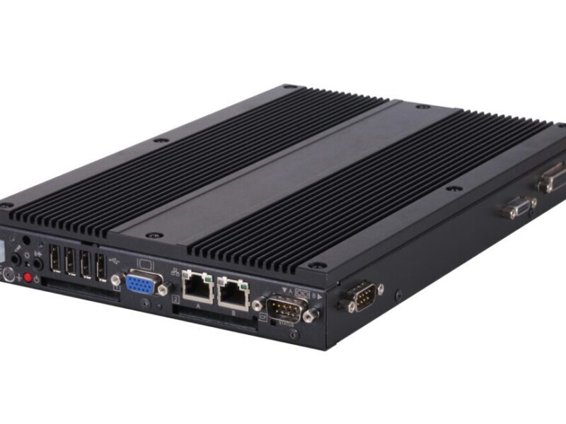 Fanless embedded PC with dual core CPU is 35mm thick